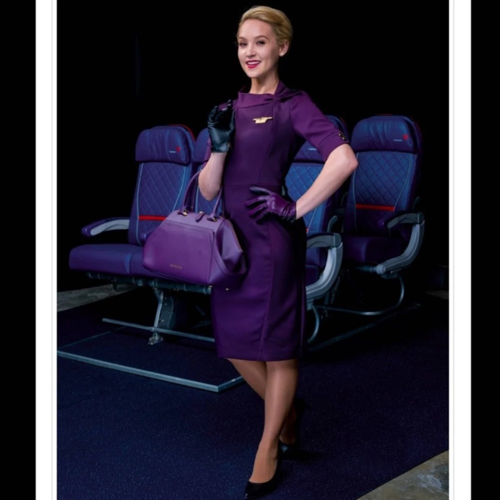 Zac Posen Delta Airlines Uniform Passport Plum NWOT Women’s 8
